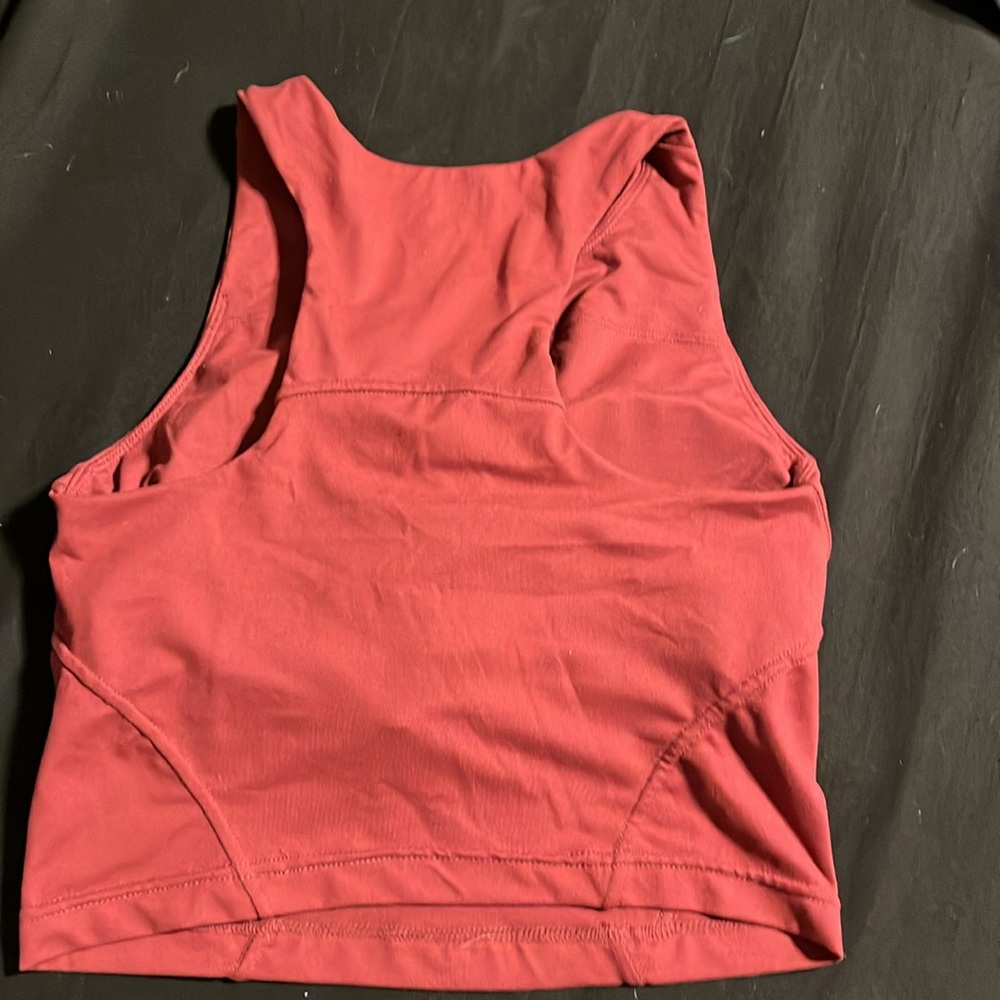 Maroon Razorback Crop Top - Picture 2 of 3